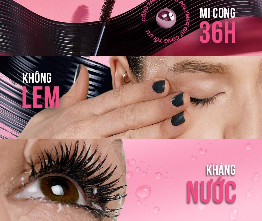 (Mini size) Mascara làm dài và cong mi Maybeline Hyper Curl 4.5ml
