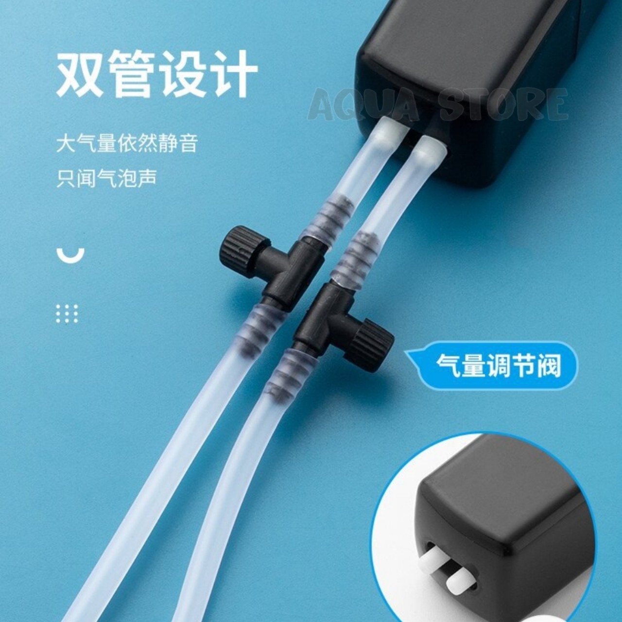 Máy Sủi Oxy 2 Vòi Cổng Usb dùng cho bể cá cảnh