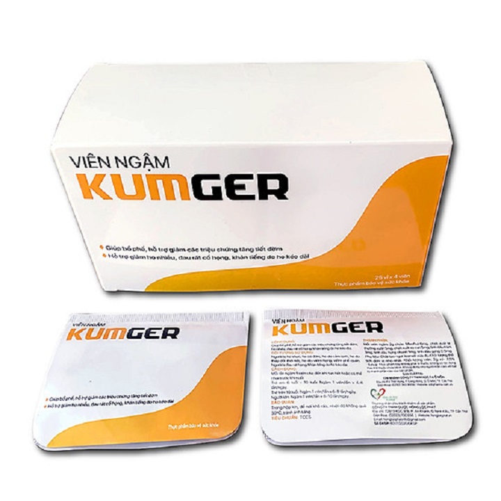 KẸO NGẬM GỪNG KUMGER HỘP 100 VIÊN
