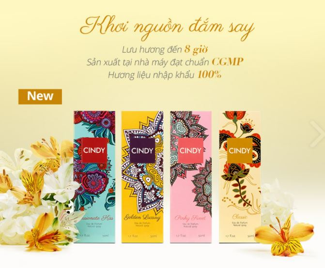 [HCM]Nước Hoa Cindy  Mẫu Mới 50ml mùi thơm
