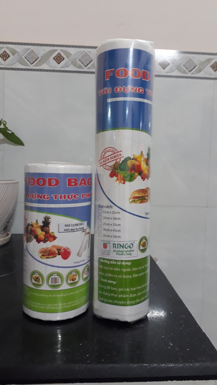 Túi nilong đựng thực phẩm ringo tự phân hủy sinh học 35x50