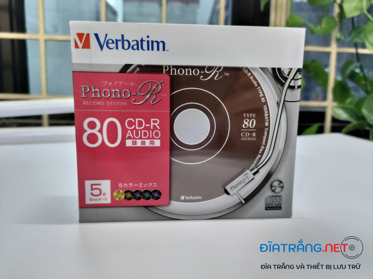 Đĩa trắng CD-R Verbatim Phono 700MB (Combo 5 đĩa)