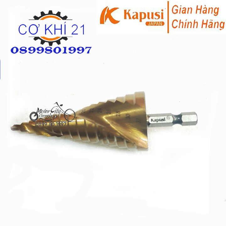 Mũi khoan tháp 4 -32 mm chuôi lục giác kapusi japan