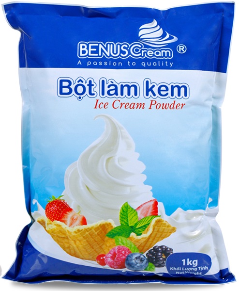 [Tặng 5 cây ốc quế + Công thức làm kem tươi] Bột làm kem tươi vị Socola- Túi 1kg