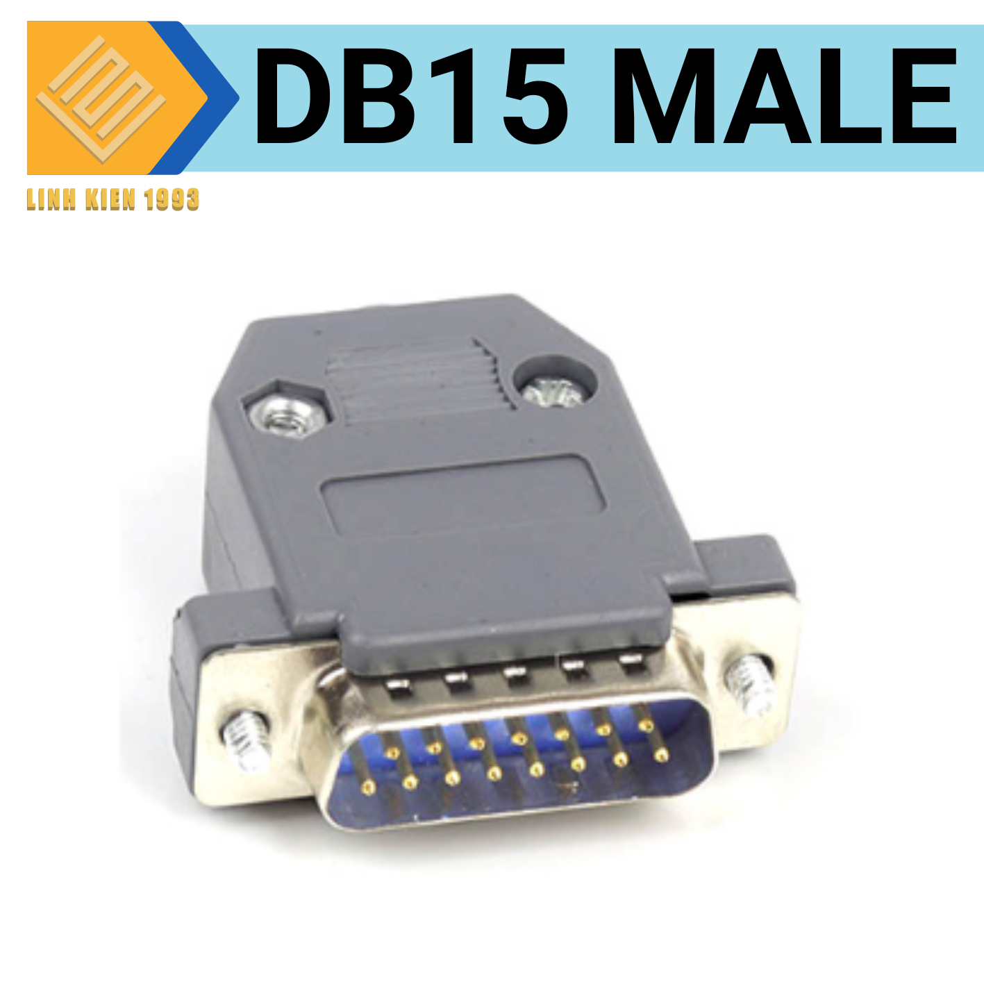 Đầu db15 cái có vỏ 2 hàng chân