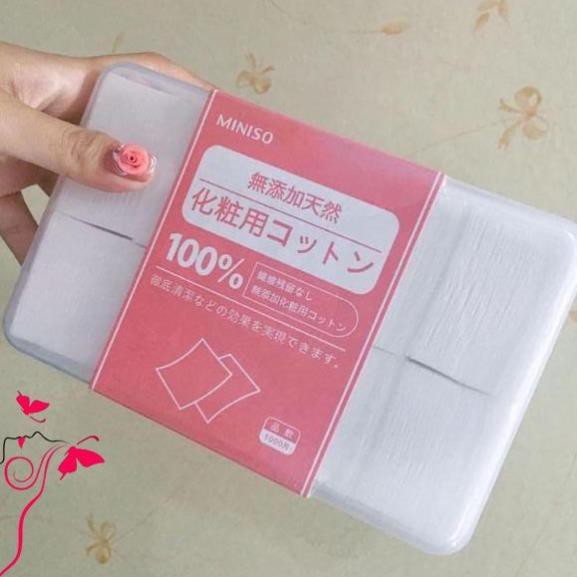 [GIÁ SỈ] Bông tẩy trang Miniso Nhật Bản 1000 miếng