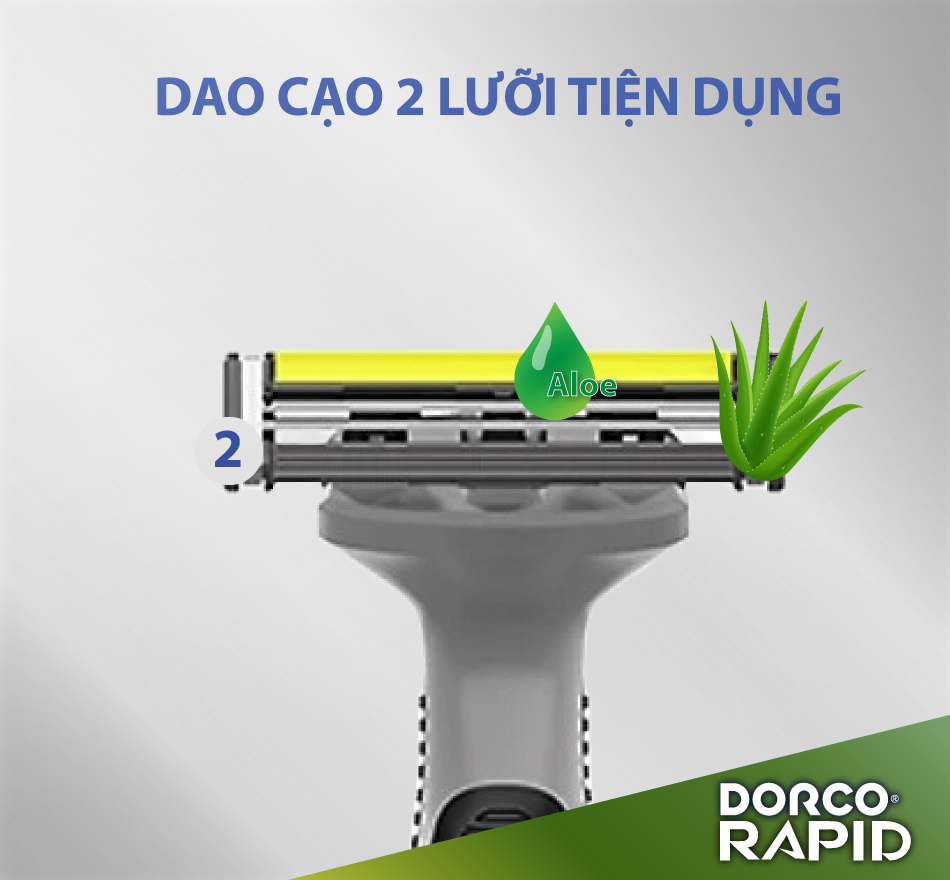 Dao Cạo Râu 2 Lưỡi DORCO RAPID TNA4001-B