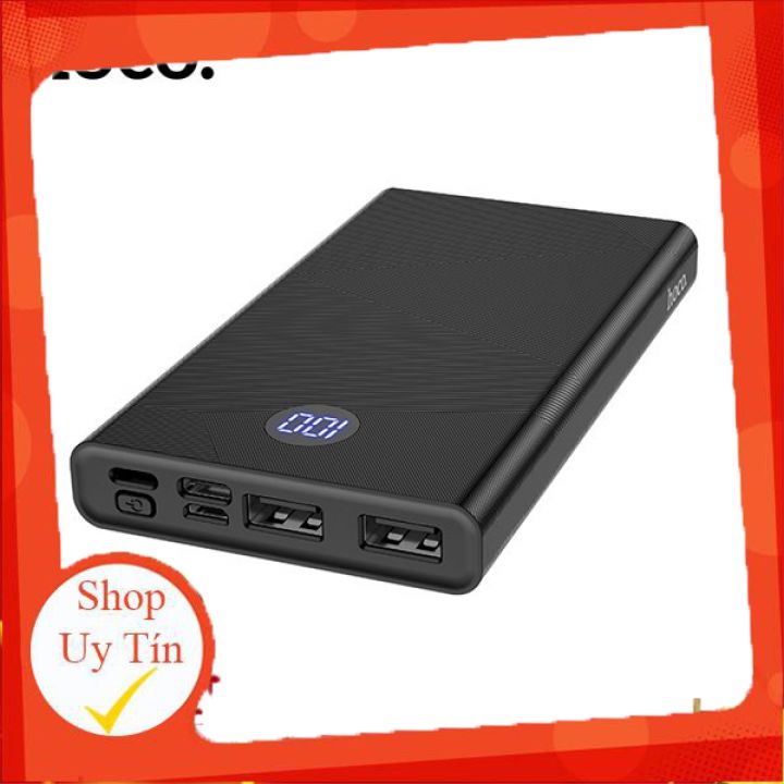 [HCM]PIN DỰ PHÒNG POLYMER A+2 CỔNG USB 2.1A-10000MAH. HOCO DJ01 MAX-MÀN HÌNH