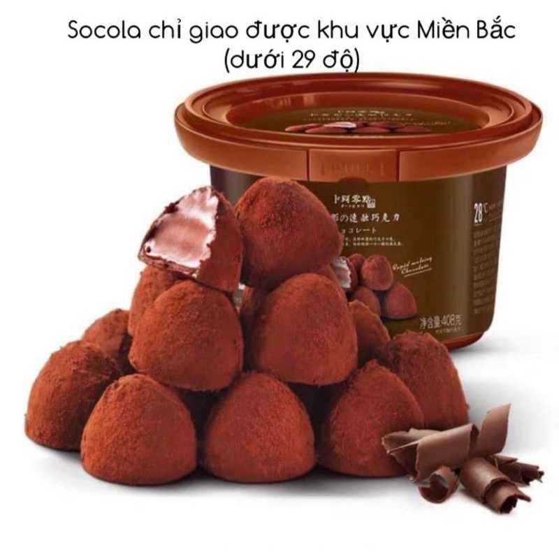 Nama socola 408g - Socola tươi, nama chocolate xô 80 viên