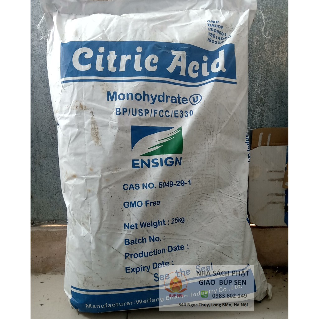 Bột chanh (Axit chanh - Axit citric C6H8O7) 200g / 500g  [HÀNG CÓ SẴN]