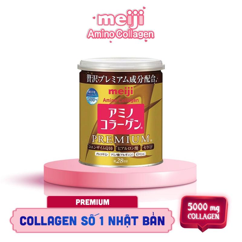 Bột uống bổ sung Collagen (Cao cấp) - Meiji Amino Collagen Premium 200g - HSD : Tháng 04/2021 nhập khẩu