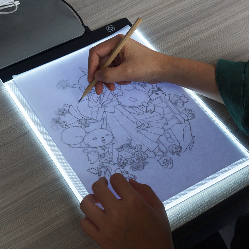 [ MIỄN PHÍ VẬN CHUYỂN ] - Bảng hắt sáng led A4, 3 chế độ sáng