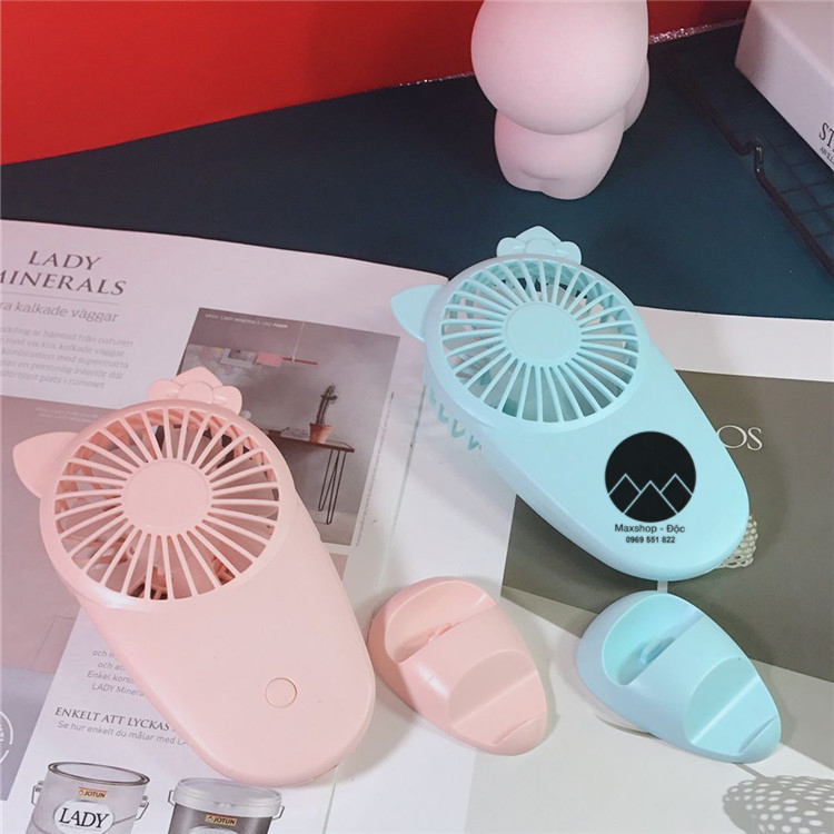 Quạt mini cầm tay tích điện Hello Kitty