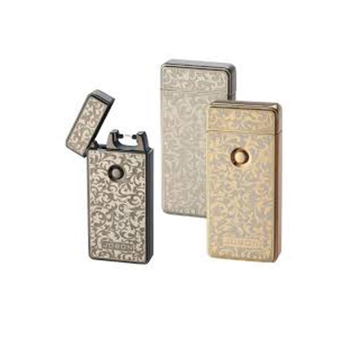 Bật Lửa Hoa Văn Sạc USB Jobon 308 (Vàng).