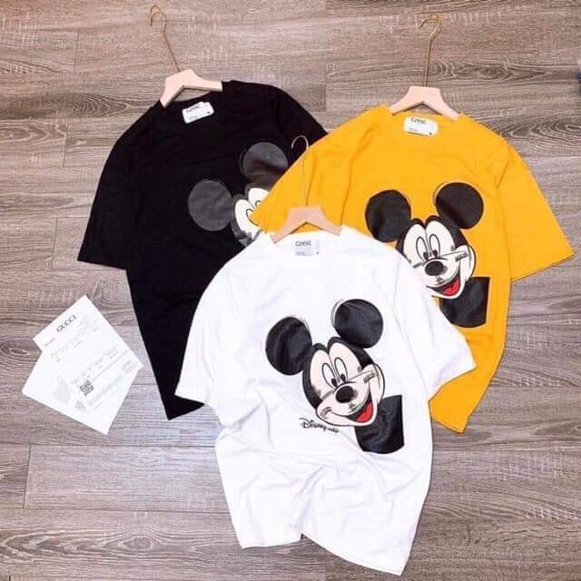 [HCM]Áo thun nữ form rộng Hàn Quốc in hình Chuột Micky mẫu mới dễ thương vải dày mịn mát