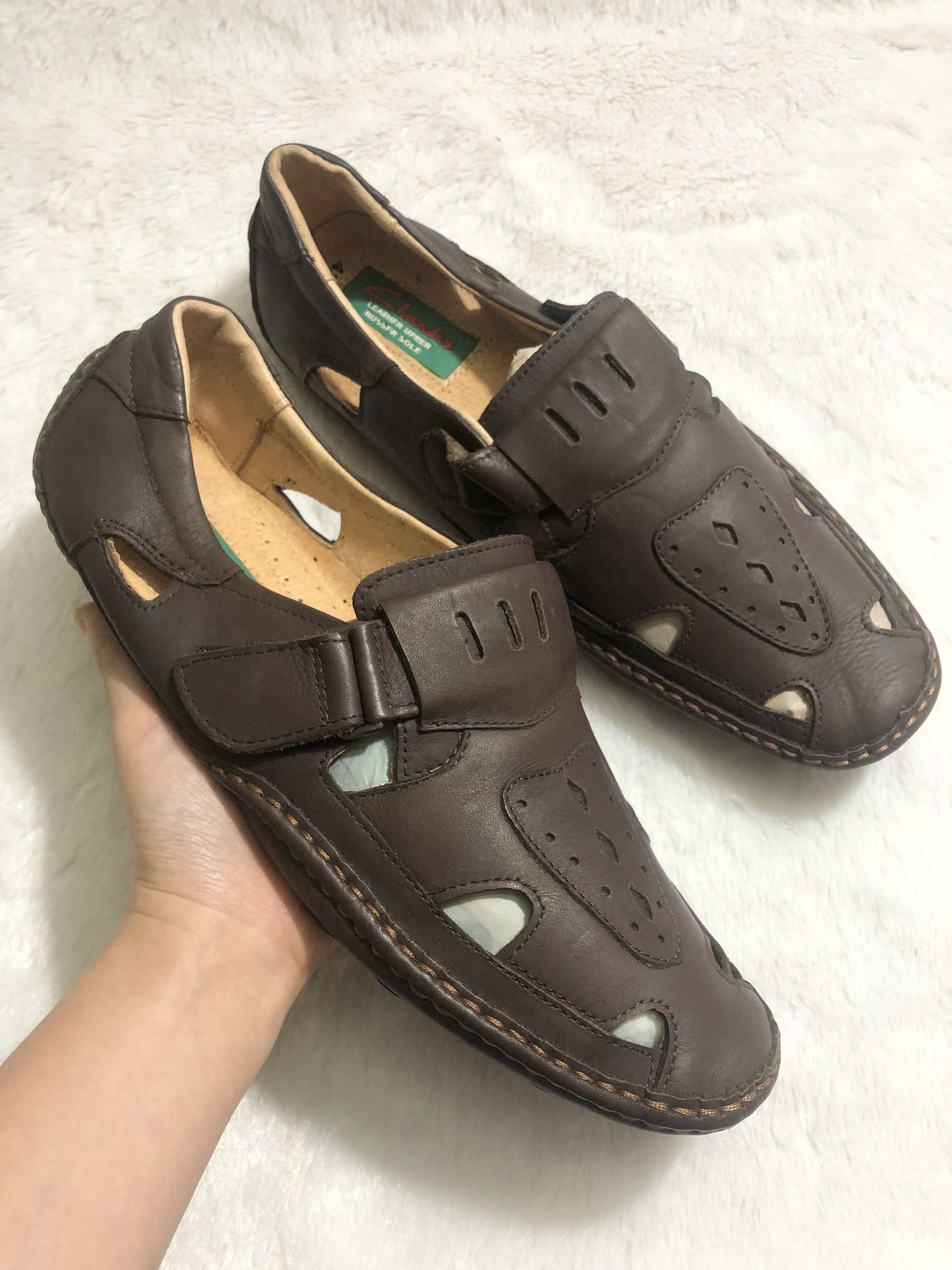 Giày rọ da lẻ size 43-SALE- Rọ HC79
