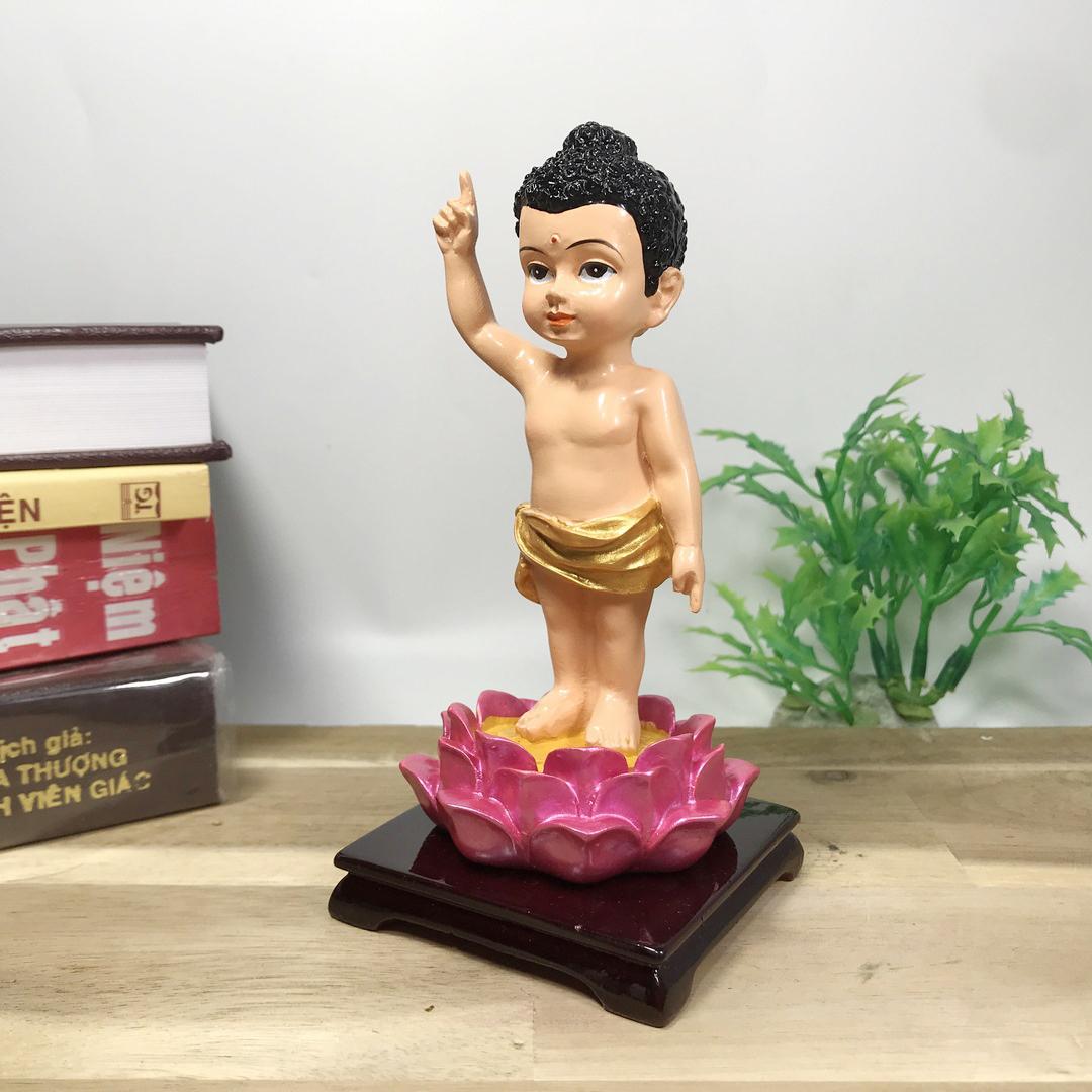 Tượng Đức Phật Đản Sanh vẽ màu cao 13cm