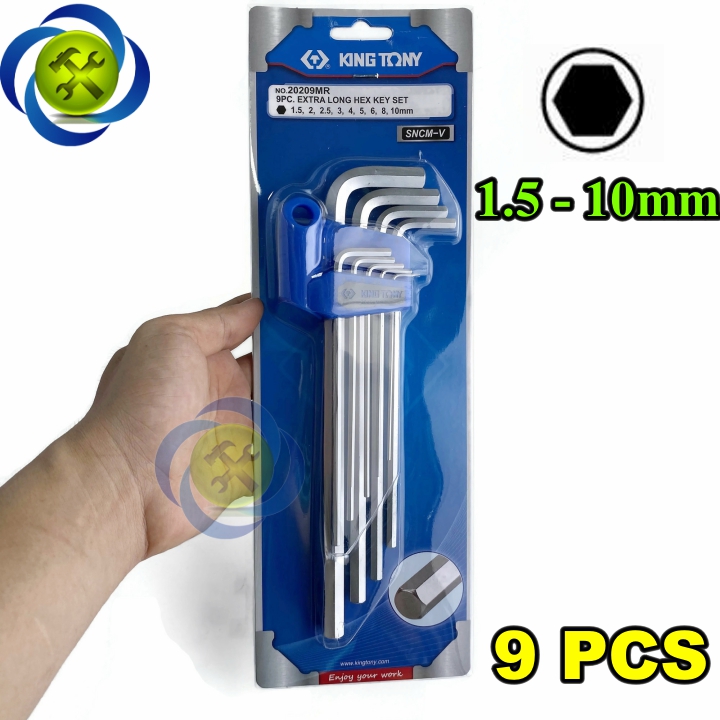 Bộ lục giác đầu bằng kingtony 20209mr 9 cây 1.5-10mm