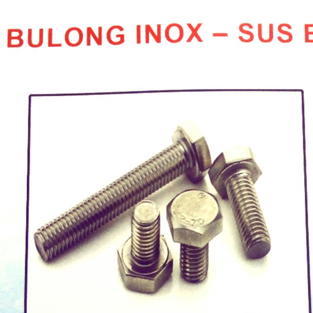 Bulon inox nhiều loại 8lyx10 con.....