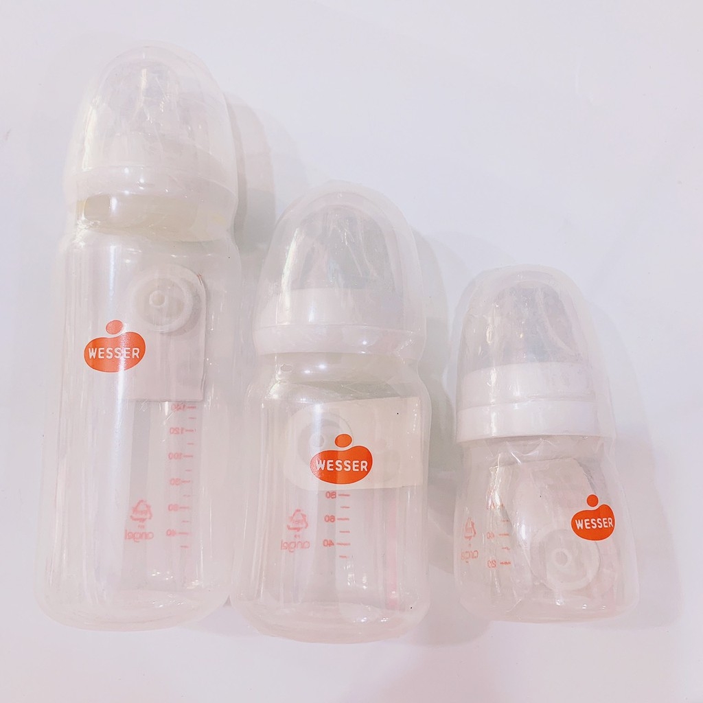 Bình Sữa Wesser Nano Silver Cổ Hẹp 60ml -240ml