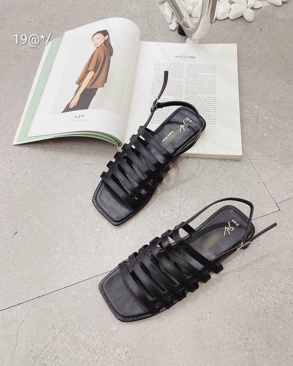 GIÀY SANDAL NỮ ĐẾ THẤP HÌNH THANG CÓ SIZE LỚN 35-42