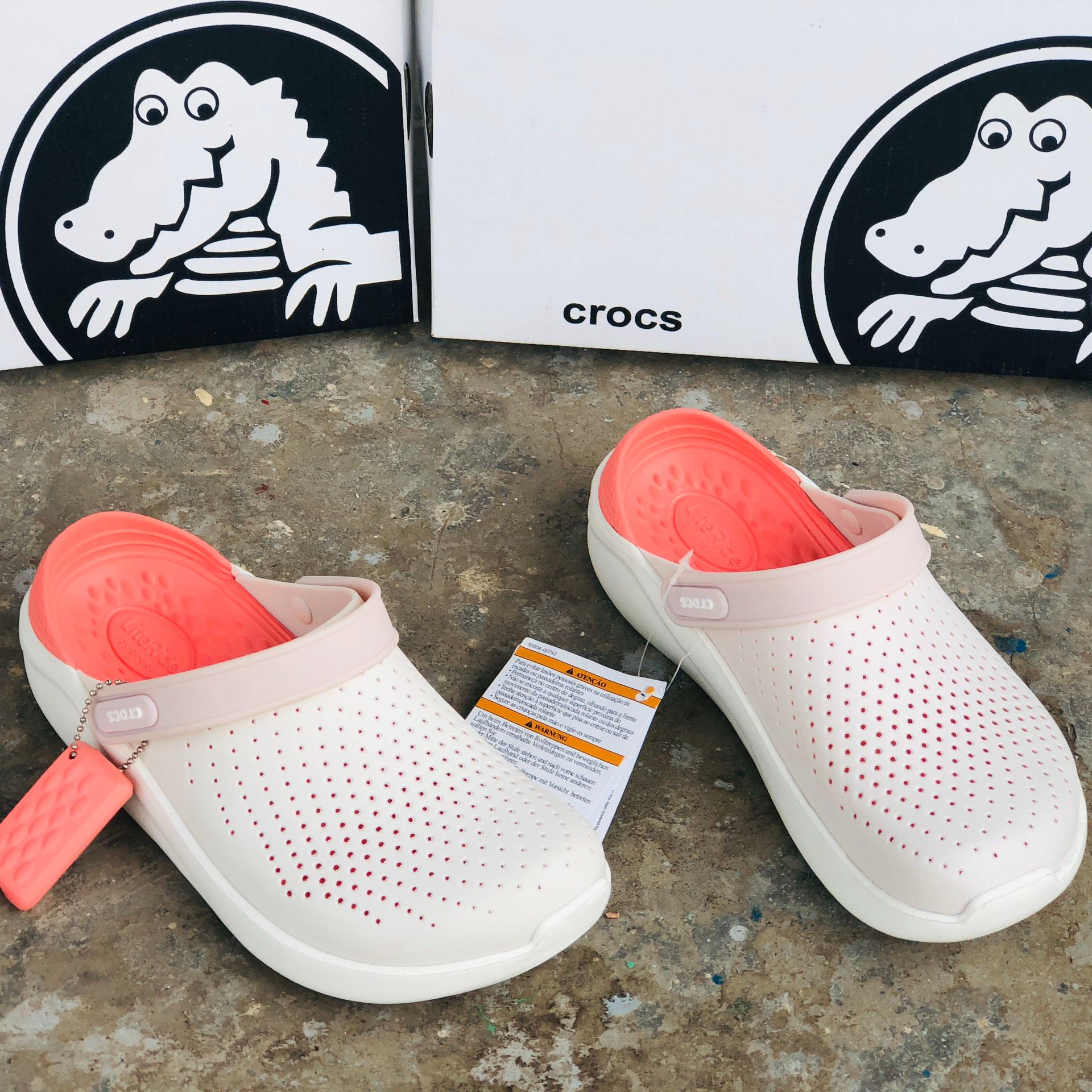 Dép Giày Sandal Crocs Literide Quai ngang bít đầu nam nữ chống hôi chân,  thông thoán cá tính siêu nhẹ đi nắng mưa 