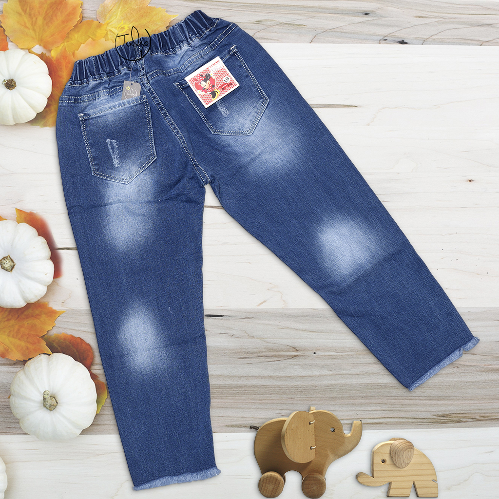 Quần jean dài 9 tấc (jean lỡ) cho bé gái size đại