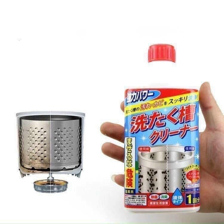 Chai tẩy vệ sinh lồng máy giặt Nhật Bản 400gr màu đỏ
