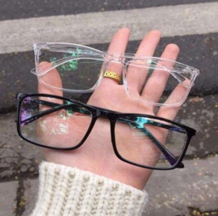 [HCM]Combo 2 Mắt Kính giả cận Thời Trang Nữ Gọng Dẻo Đẹp ( Đen-Trắng )