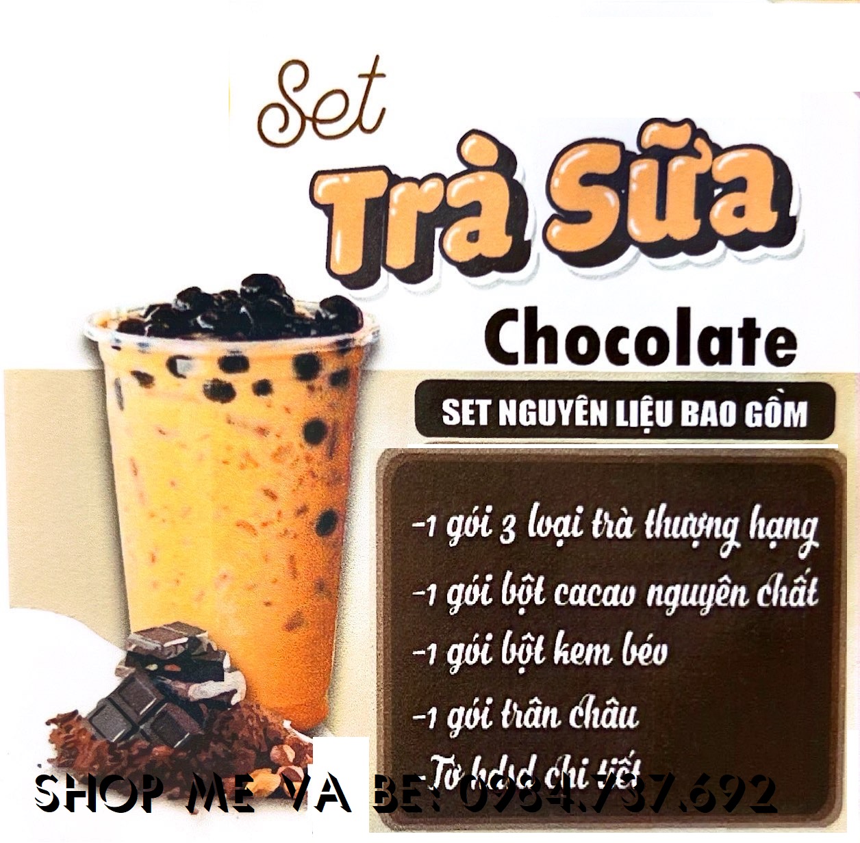 Trà sữa trân châu nhiều vị tự chọn set nấu được 8-10 cốc
