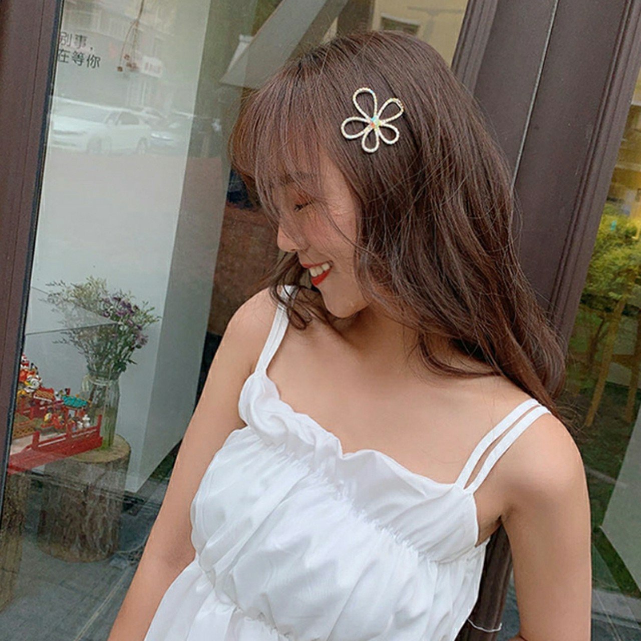 KẸP HOA 05 CÁNH LẤP LÁNH
