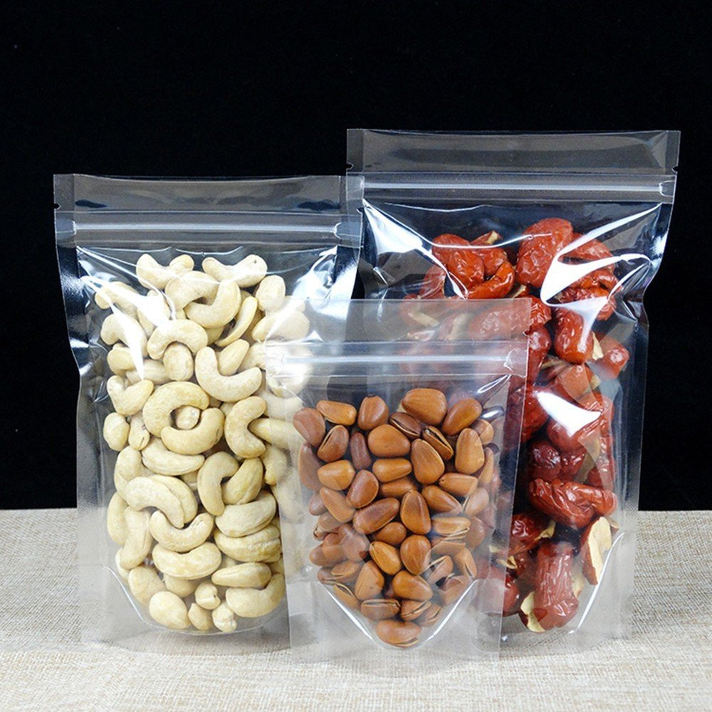 [HCM] - 1KG Túi Zipper Đáy Đứng Hai Mặt Trong Suốt - Giá Rẻ Đủ Các Size
