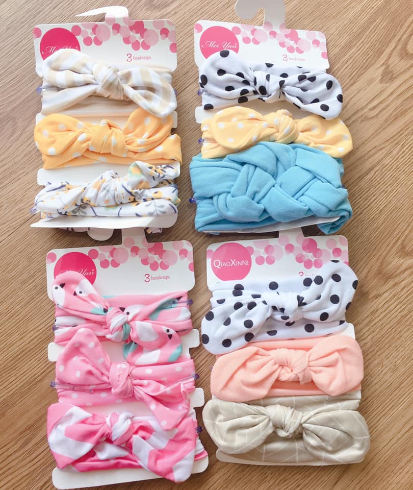 Set 3 turban, băng đô cute cho bé (giao set ngẫu nhiên)
