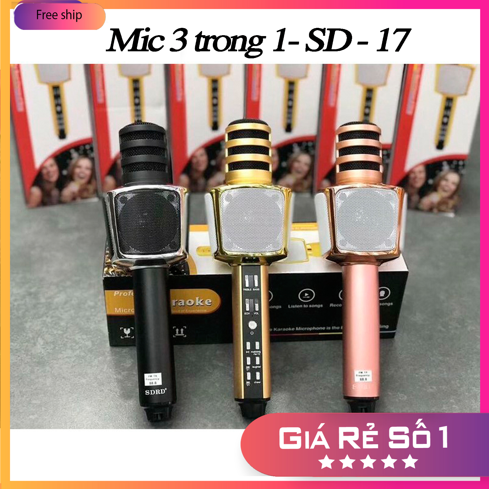 Micro Hát Karaoke L698 (Mic SD08-Sd10-SD17-SD18-YS90-YS91-YS92-YS93-YS95)