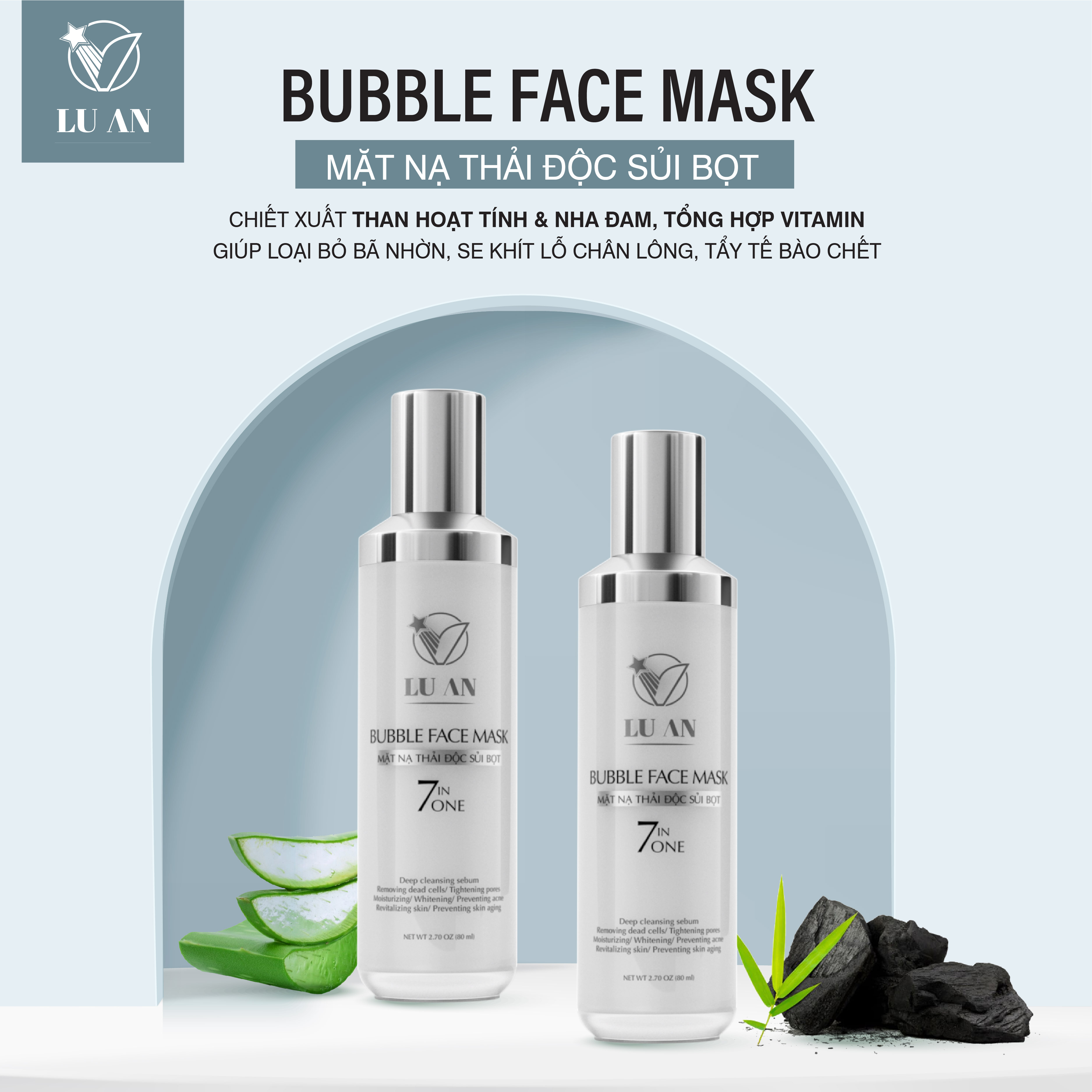 Mặt Nạ Thải Độc Sủi Bọt 7IN1 V LU AN Bubble Face Mask 7in1  (80ml)