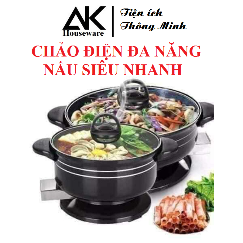 Chảo điện đa năng xào-chiên- lẩu -rán 26cm
