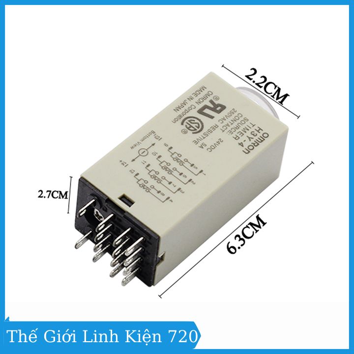 Relay Thời Gian Timer Omron H3Y-2 8P 24V
