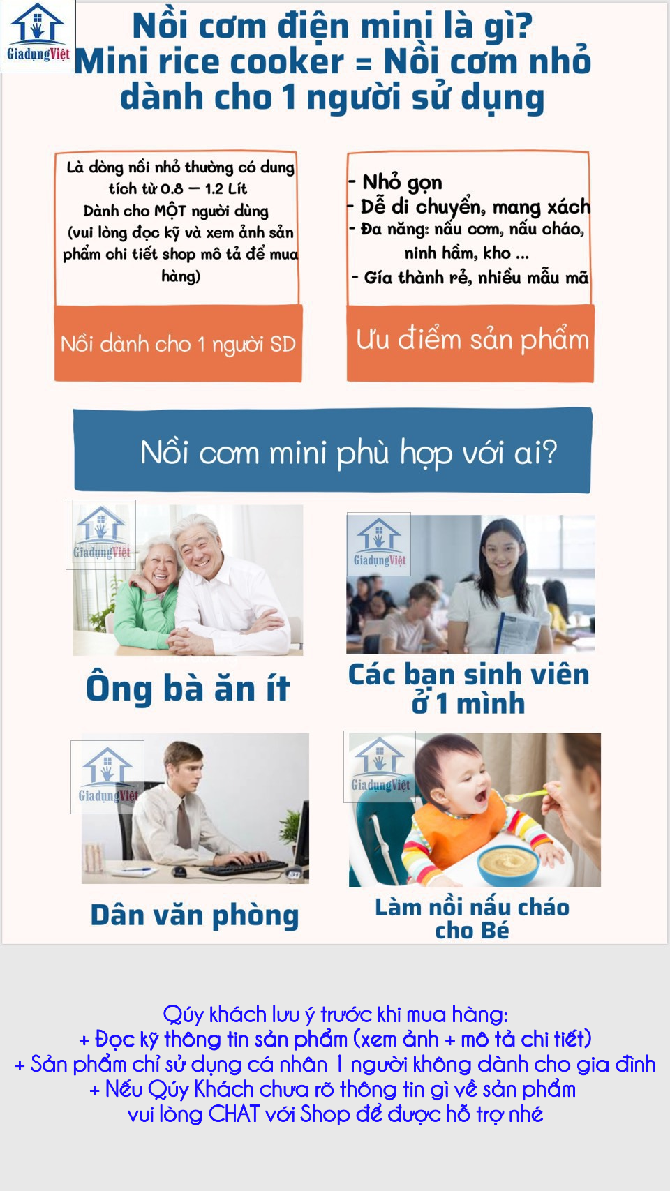 Nồi Cơm Điện Mini A4 Dành cho 1 người ăn