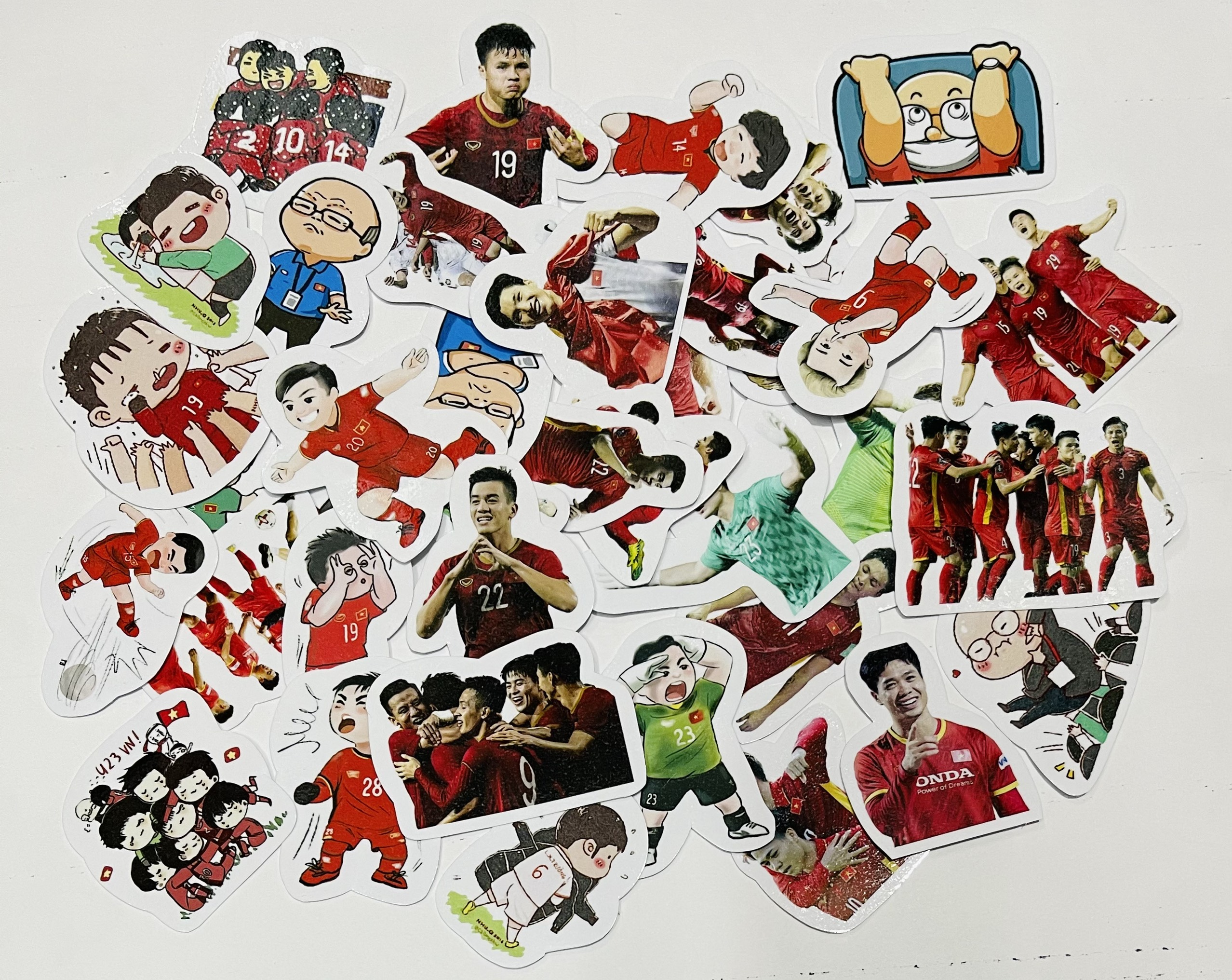 Set 30-60 Sticker cầu thủ bóng đá Việt NAM