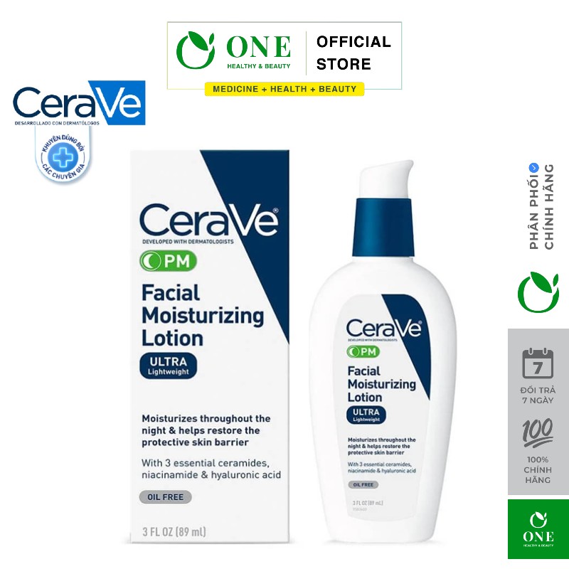 Kem dưỡng da ban đêm Cerave PM Facial Moisturizing Lotion 60ml, 89ml