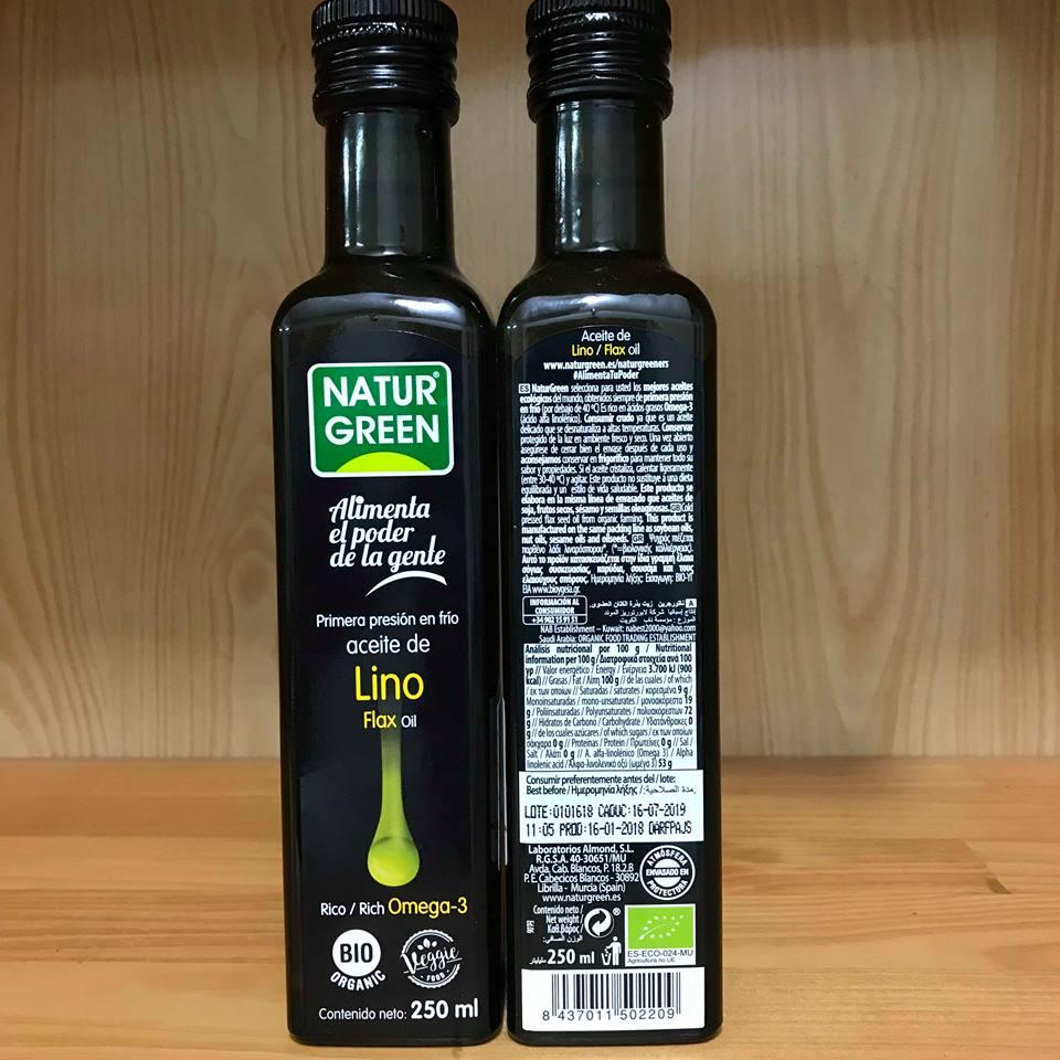 Dầu Hạt Lanh Hữu Cơ Naturgreen 250ml