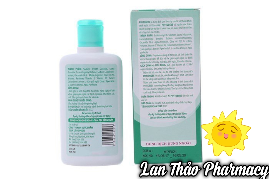 [100ml] DUNG DỊCH TẮM RÔM SẢY CHO BÉ PHYTOBEBE