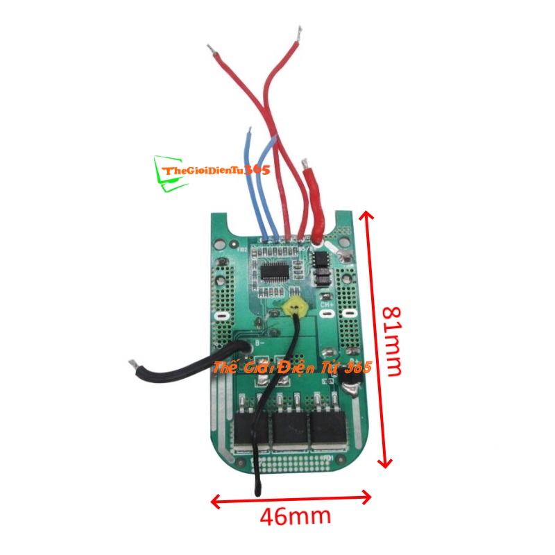 MẠCH SẠC VÀ BẢO VỆ PIN 5S 18V – 21V 80A 3 FET CHẾ PIN MÁY KHOAN MAKITA