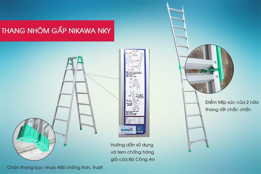 Thang nhôm gấp Nikawa  NKY-8C