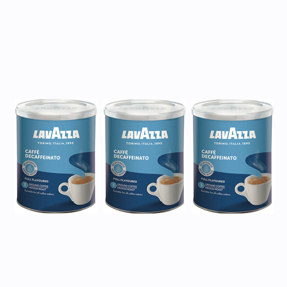 [ Hàng Nhập Khẩu ]Lavazza Caffe Decaffeinato - Cà Phê Bột Caffe Decaffeinato Lon 250g