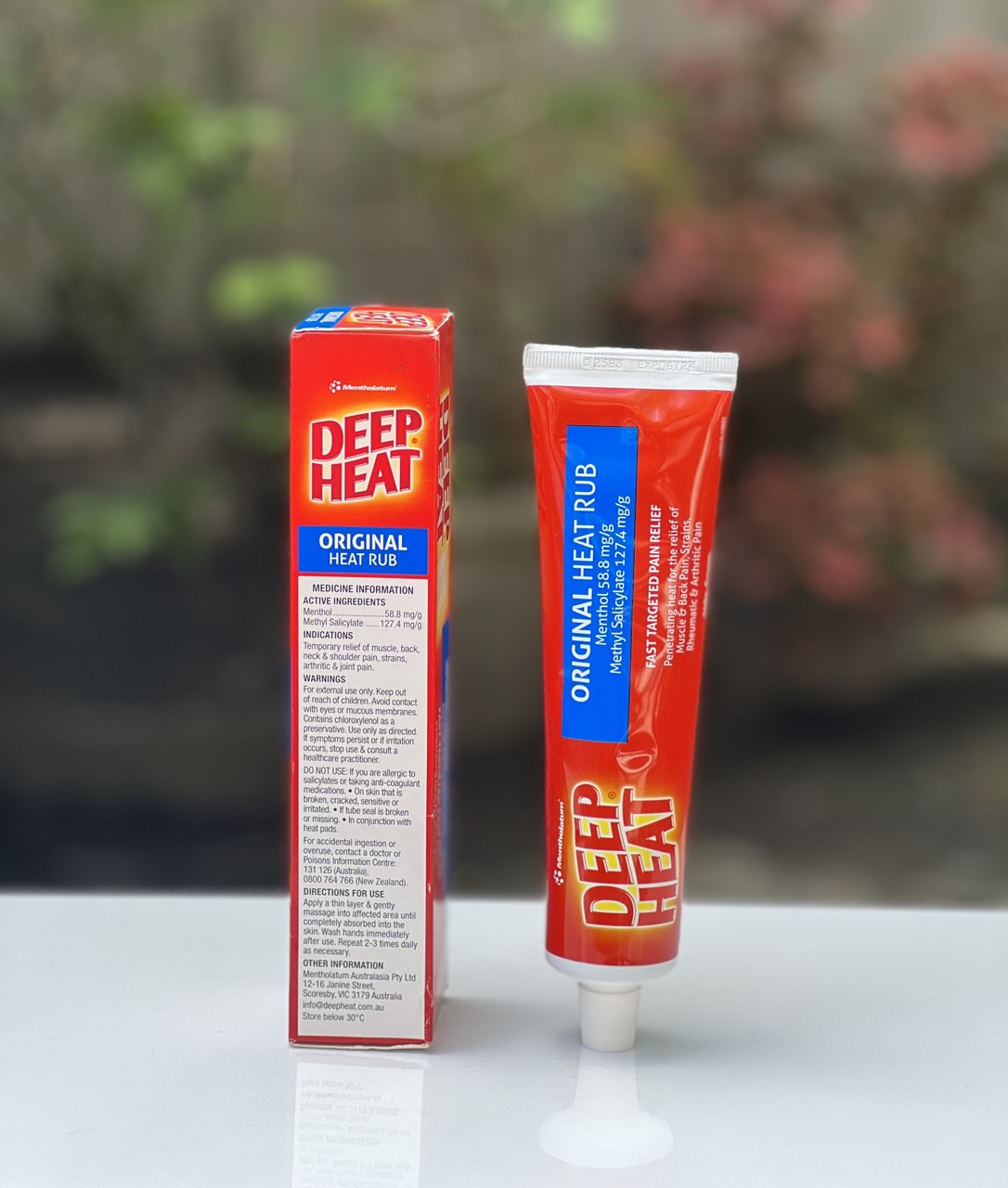 Dầu xoa bóp Deep Heat Original heat Rub Regular Relief Úc 100g