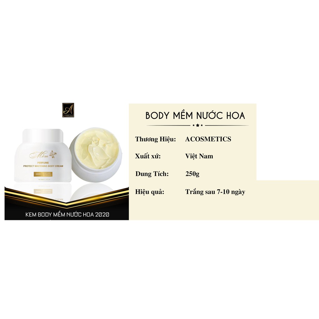 Kem Body Mềm A, Kem Trắng Da Body 200gr