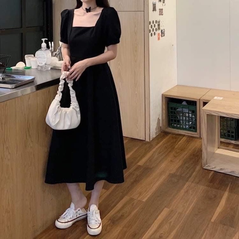 Đầm maxi cổ vuông bigsize 55-90ký ( ML999)