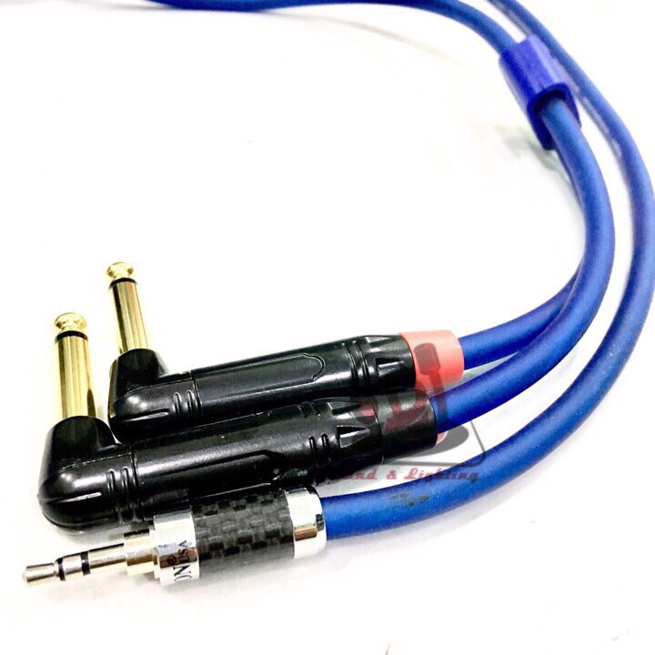 Dây tín hiệu âm thanh Jack 3.5 ly ra 2 Rắc 6 ly