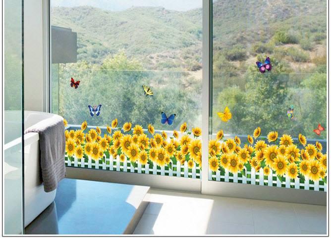 [HCM]DECAL DÁN CHÂN TƯỜNG HƯỚNG DƯƠNG VÀNG